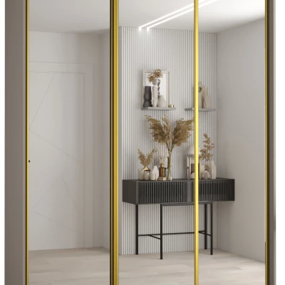 Kleiderschrank INDIRA 2 - 170/45 cm, Kaschmir/Gold