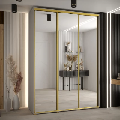 Kleiderschrank INDIRA 2 - 170/45 cm, Kaschmir/Gold