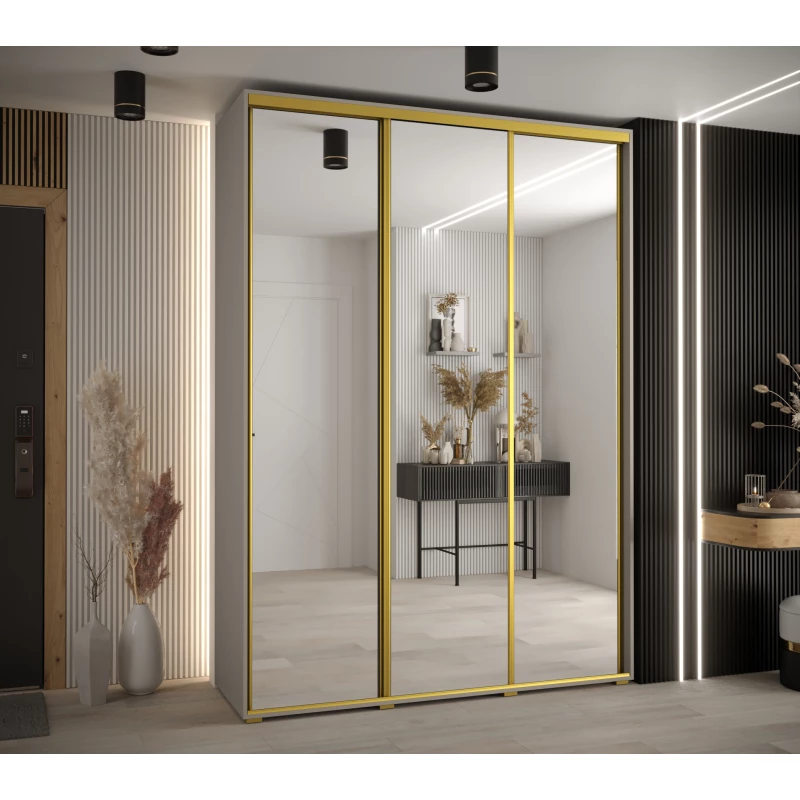 Kleiderschrank INDIRA 2 - 170/45 cm, Kaschmir/Gold