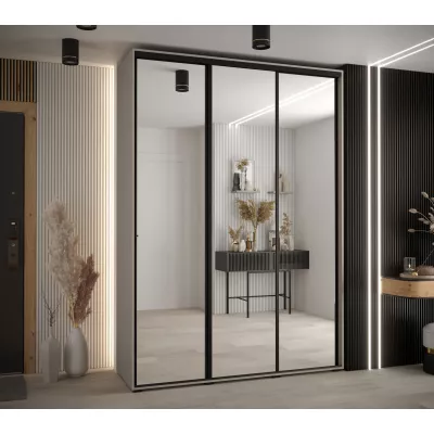 Kleiderschrank INDIRA 2 - 170/45 cm, Kaschmir/Schwarz