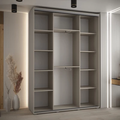 Kleiderschrank INDIRA 2 - 170/45 cm, Kaschmir/Schwarz