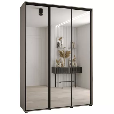 Kleiderschrank INDIRA 2 - 170/45 cm, Kaschmir/Schwarz