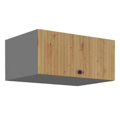 NOMIN Tiefer Dunstabzugshaubenschrank - Breite 80 cm, Artisan Eiche/Anthrazit