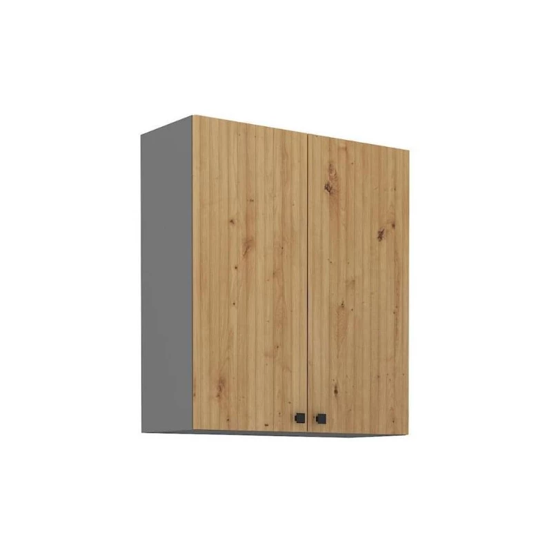 Hoher Hängeschrank NOMIN – Breite 80 cm, Artisan Eiche/Anthrazit