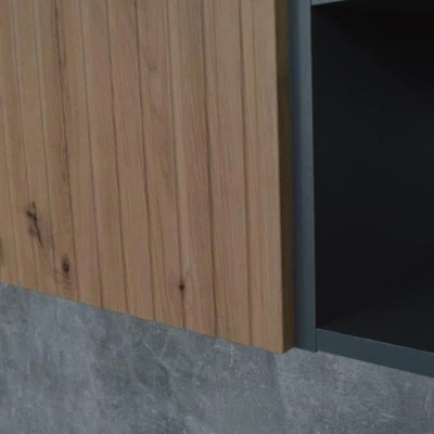 Hoher Hängeschrank NOMIN – Breite 80 cm, Artisan Eiche/Anthrazit