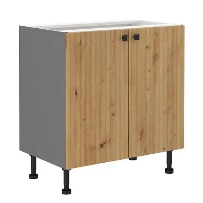 NOMIN Unterschrank mit zwei Türen - Breite 80 cm, Artisan Eiche/Anthrazit