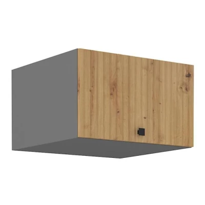 Oberer Tiefschrank mit Flügeltüren NOMIN – Breite 60 cm, Artisan Eiche/Anthrazit