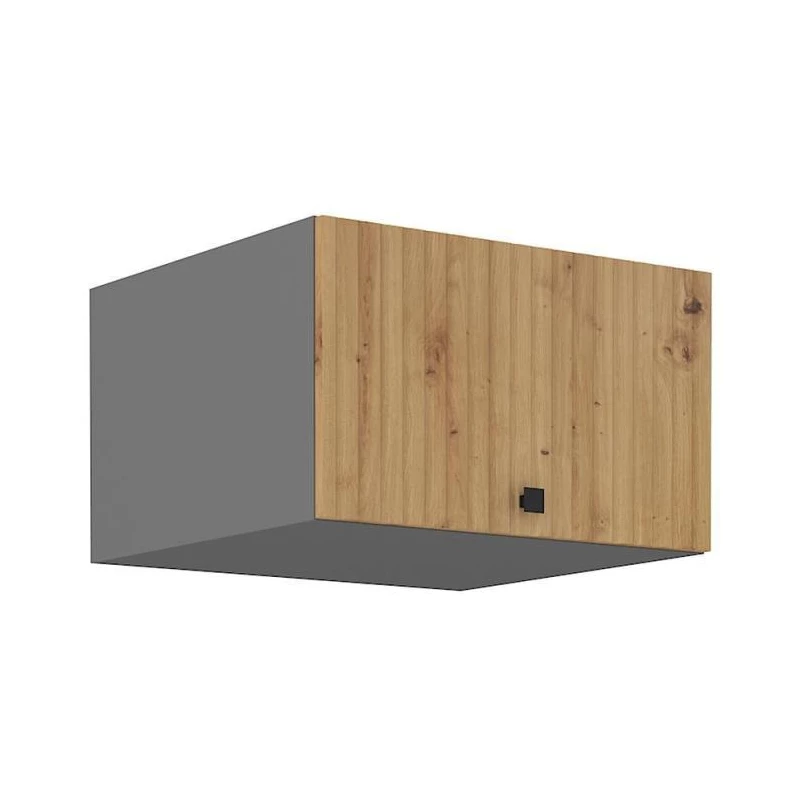 Oberer Tiefschrank mit Flügeltüren NOMIN – Breite 60 cm, Artisan Eiche/Anthrazit