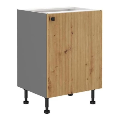 Unterer Einzeltürschrank NOMIN – Breite 60 cm, Artisan Eiche/Anthrazit