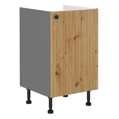 Eintüriger Waschbeckenunterschrank NOMIN – Breite 50 cm, Artisan Eiche/Anthrazit