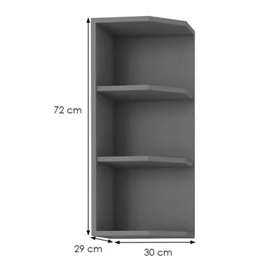 Eckoberschrank NOMIN - Breite 30 cm, anthrazit