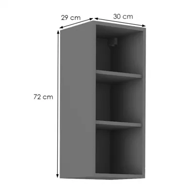Oberer offener Schrank NOMIN - Breite 30 cm, anthrazit