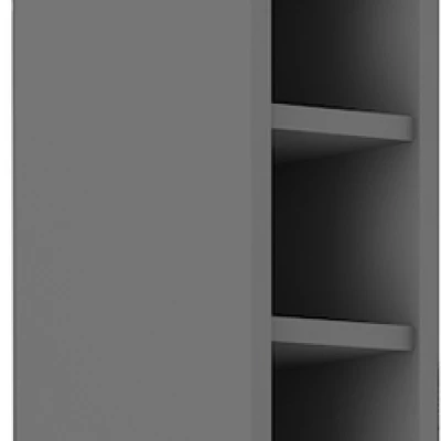 Oberer offener Schrank NOMIN - Breite 15 cm, anthrazit