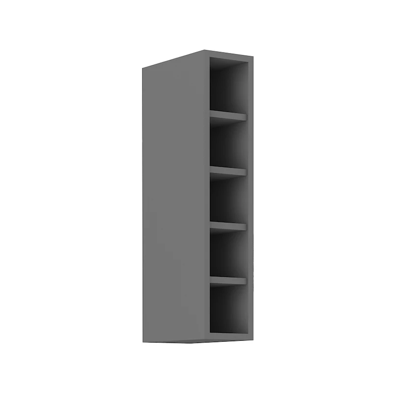 Oberer offener Schrank NOMIN - Breite 15 cm, anthrazit