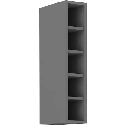 Oberer offener Schrank NOMIN - Breite 15 cm, anthrazit