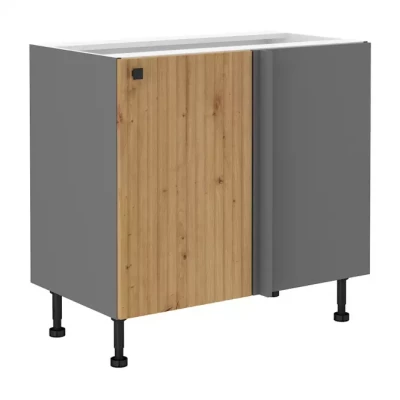 Eck-Ausziehschrank NOMIN – Breite 105 cm, Artisan Eiche/Anthrazit