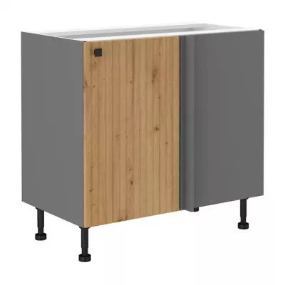 Eck-Ausziehschrank NOMIN – Breite 105 cm, Artisan Eiche/Anthrazit