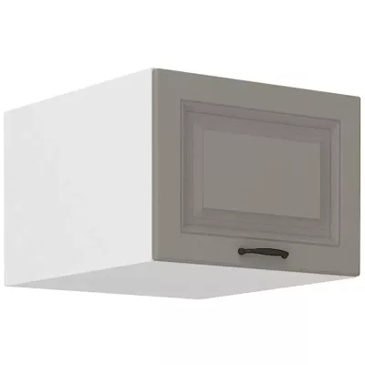 Oberschrank mit Flügeltüren SOPHIA - Breite 50 cm, lichtgrau/weiß