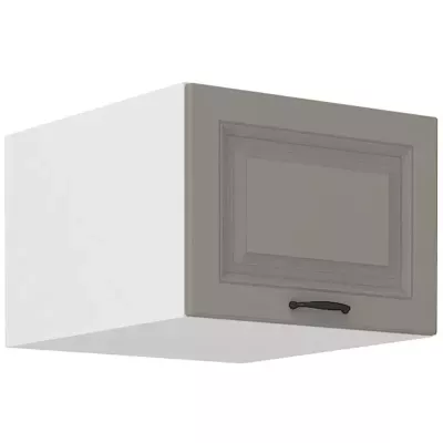 Oberschrank mit Flügeltüren SOPHIA - Breite 50 cm, lichtgrau/weiß