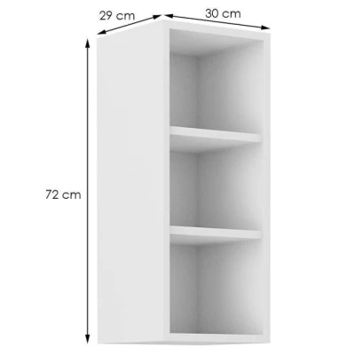 Offener Oberschrank SABRYA - Breite 30 cm, weiß
