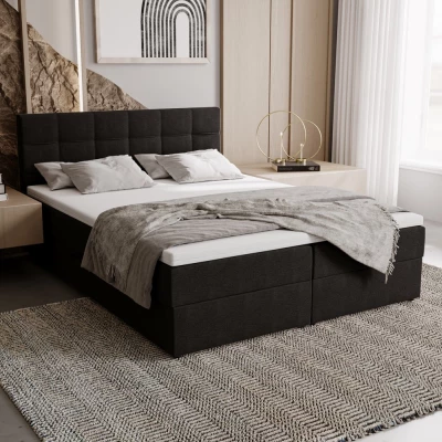 Polsterbett 180x200 ELSIE 2 mit Stauraum - Anthrazit