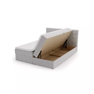 Polsterbett 140x200 ELSIE 2 mit Stauraum - hellgrau