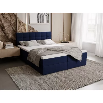 Polsterbett 180x200 ELSIE 2 mit Stauraum - dunkelblau