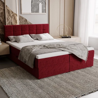 Polsterbett 140x200 ELSIE 2 mit Stauraum - rot