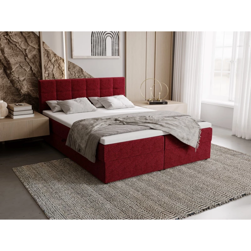 Polsterbett 140x200 ELSIE 2 mit Stauraum - rot