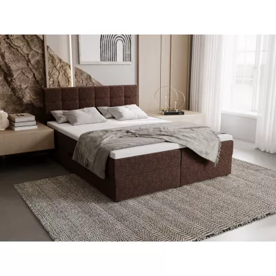 Polsterbett 140x200 ELSIE 2 mit Stauraum - hellbraun
