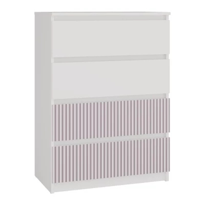 Kommode für Kinderzimmer DUSTER - weiß / rosa