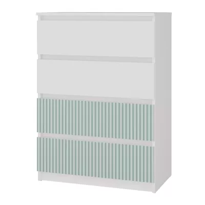 Kommode für Kinderzimmer DUSTER - weiß / mint