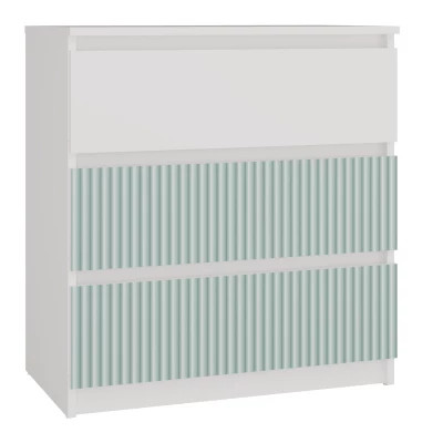 Kinderzimmerkommode DUSTER - weiß/mint