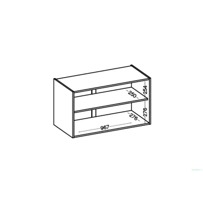Oberer zweitüriger Schrank NEIL - Breite 100 cm, alter Stil / Matera