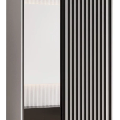 Kleiderschrank BAYLIN 2 - 120/45 cm, weiß/weiß/schwarz