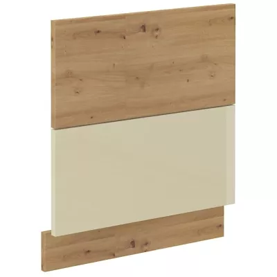 Tür für Einbaugeschirrspüler ADARA – 60x57 cm, Creme/Artisan Eiche
