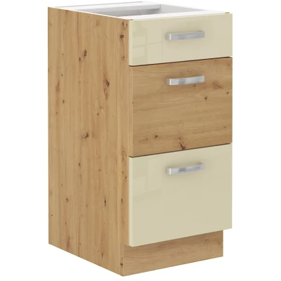 Schubladenschrank ADARA – Breite 40 cm, Creme/Artisan Eiche