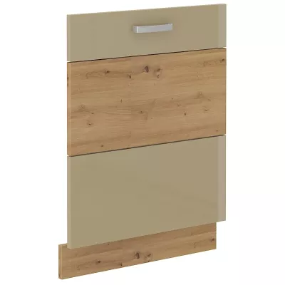 Tür für Einbau-Geschirrspüler ADARA - 60x72 cm, Cappuccino / Artisan-Eiche