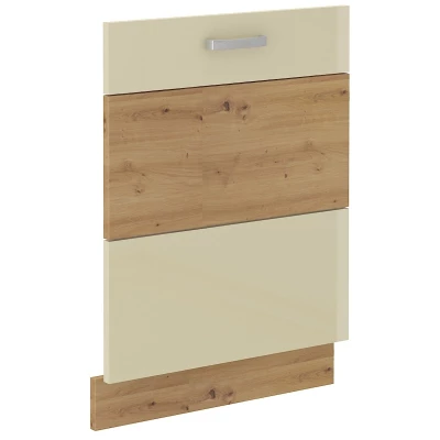 Tür für Einbaugeschirrspüler ADARA – 60x72 cm, Creme/Artisan Eiche