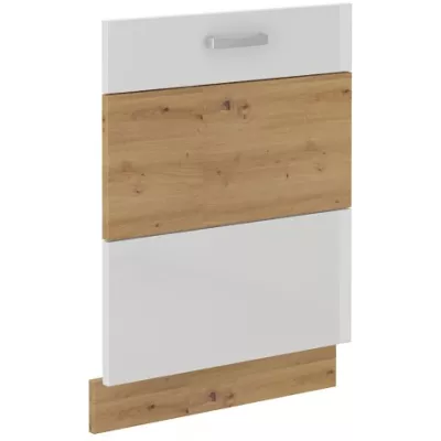 Tür für Einbaugeschirrspüler ADARA – 60x72 cm, Weiß/Artisan Eiche