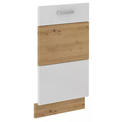 Tür für Einbaugeschirrspüler ADARA – 45x72 cm, Weiß/Artisan Eiche