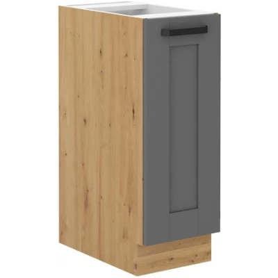LAILI Auszugschrank - Breite 30 cm, Grau/Artisan Eiche