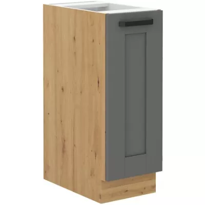 LAILI Auszugschrank - Breite 30 cm, Grau/Artisan Eiche