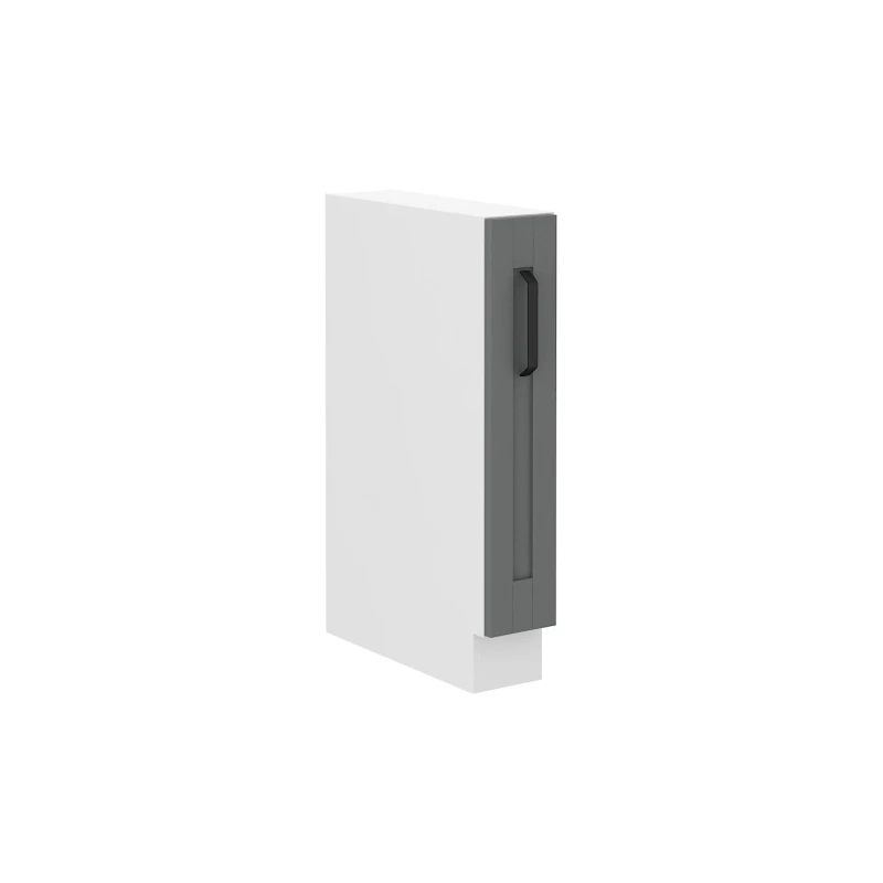 LAILI Auszugsschrank - Breite 15 cm, grau/weiß