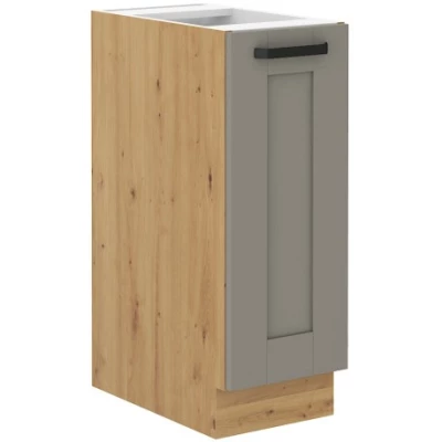 Auszugschrank LAILI – Breite 30 cm, Hellgrau/Artisan Eiche