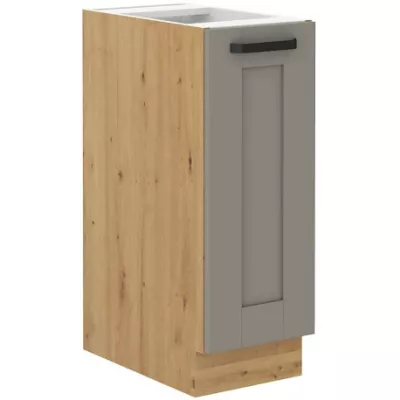 Auszugschrank LAILI – Breite 30 cm, Hellgrau/Artisan Eiche