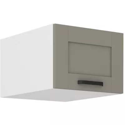 Oberschrank mit Flügeltüren LAILI - Breite 50 cm, hellgrau/weiß