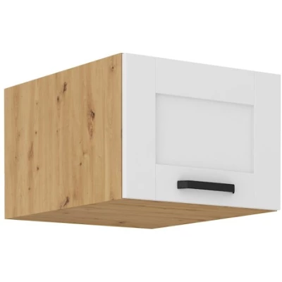 Oberschrank mit Flügeltüren LAILI – Breite 50 cm, Weiß/Artisan Eiche
