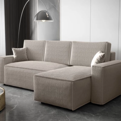 Ecksofa mit Schlaffunktion ARIANNA - cremefarben