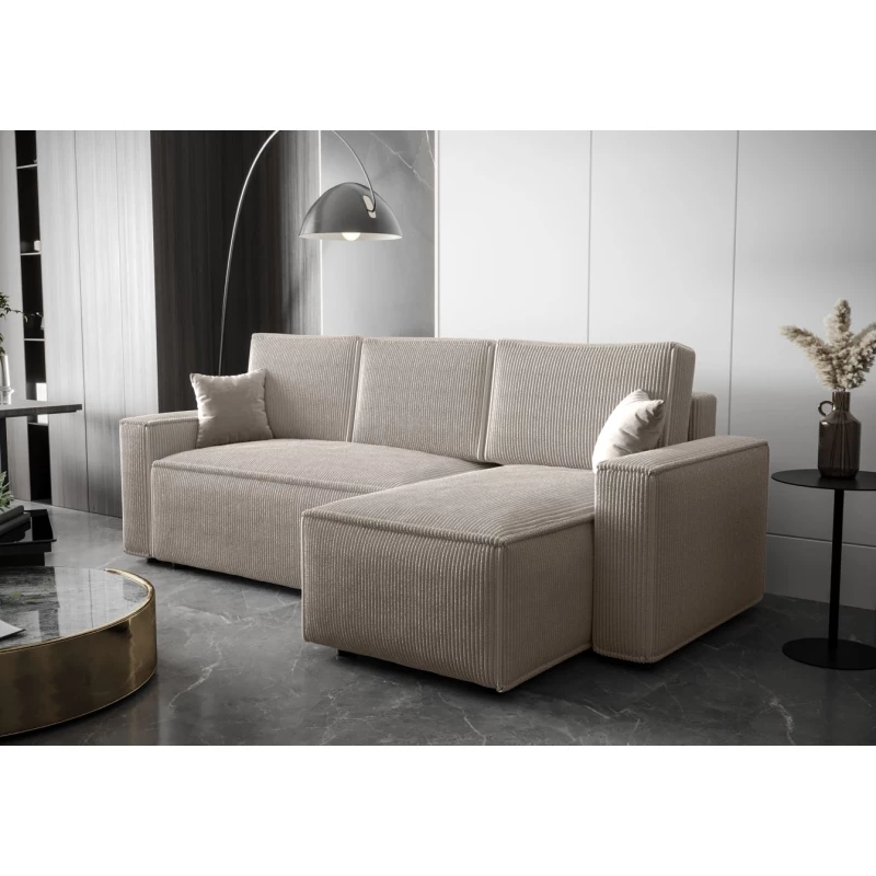 Ecksofa mit Schlaffunktion ARIANNA - cremefarben